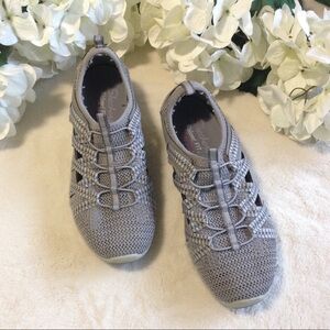 Sketchers Gray Relaxed Fit with Luxe Foam Slip-on Sneakers